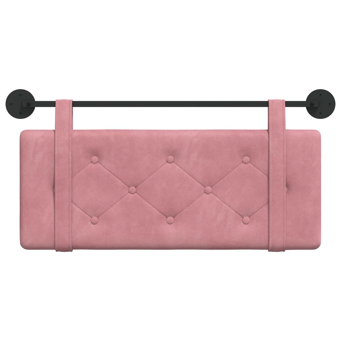 Cap de pat suspendat Pe perete Roz 110 x 55 x 5 cm Catifea - WALTI WALTI
