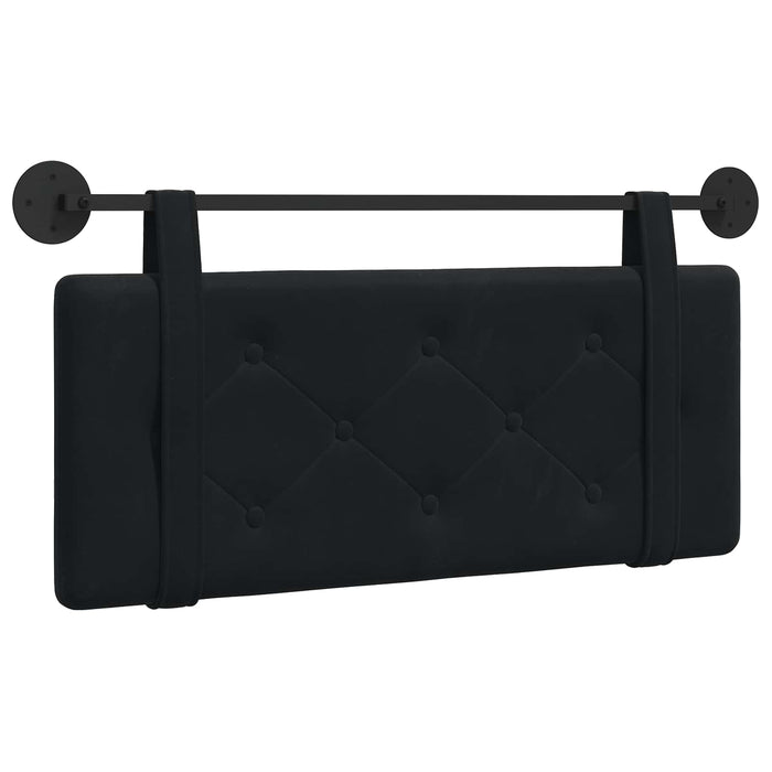 Cap de pat suspendat Pe perete Negru 110 x 55 x 5 cm Catifea - WALTI WALTI