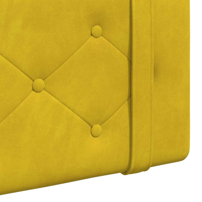 Cap de pat suspendat Pe perete Galben 110 x 55 x 5 cm Catifea - WALTI WALTI
