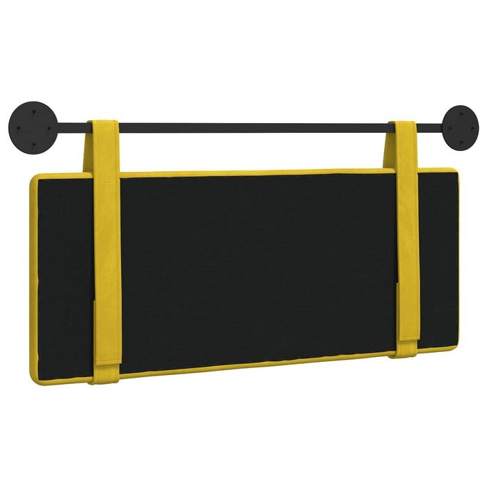 Cap de pat suspendat Pe perete Galben 110 x 55 x 5 cm Catifea - WALTI WALTI
