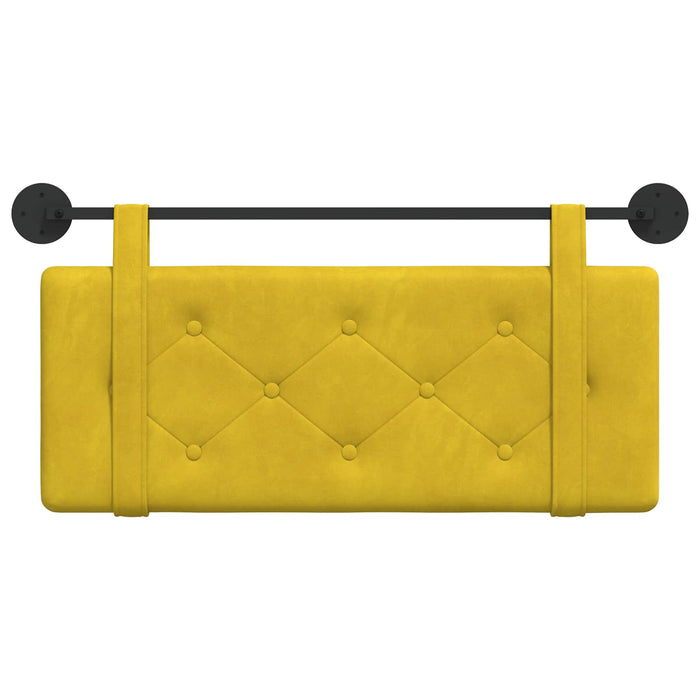 Cap de pat suspendat Pe perete Galben 110 x 55 x 5 cm Catifea - WALTI WALTI