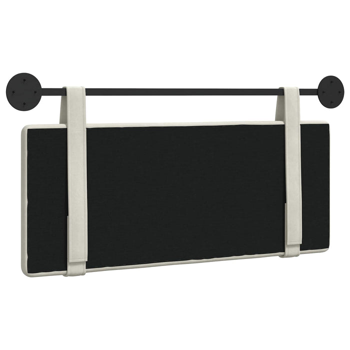 Cap de pat suspendat Pe perete Crem 110 x 55 x 5 cm Catifea - WALTI WALTI