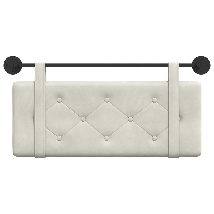Cap de pat suspendat Pe perete Crem 110 x 55 x 5 cm Catifea - WALTI WALTI