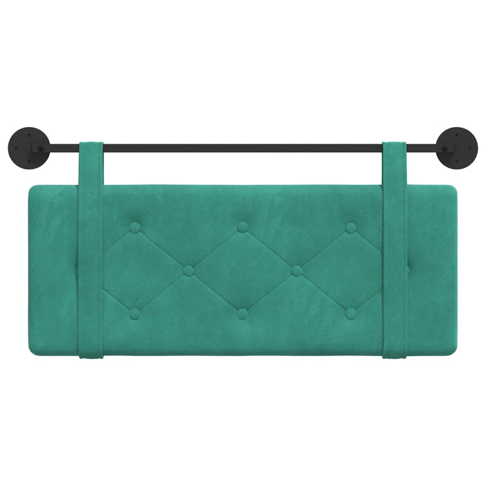 Cap de pat suspendat Pe perete Turcoaz 110 x 55 x 5 cm Catifea - WALTI WALTI