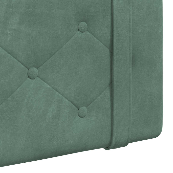 Cap de pat suspendat Verde Mării 110 x 55 x 5 cm Catifea - WALTI WALTI