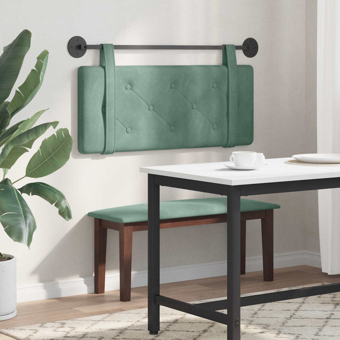 Cap de pat suspendat Verde Mării 110 x 55 x 5 cm Catifea - WALTI WALTI
