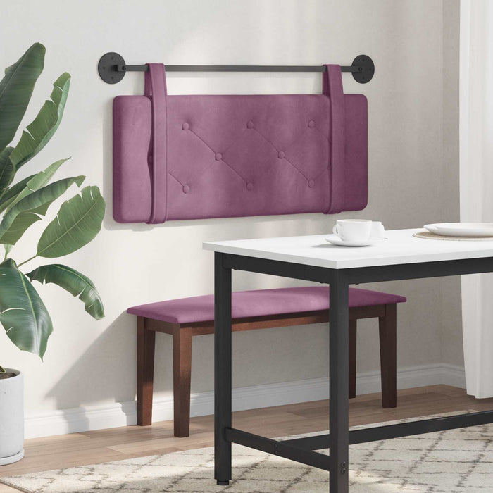 Cap de pat suspendat Pe perete Violet 110 x 55 x 5 cm Catifea - WALTI WALTI