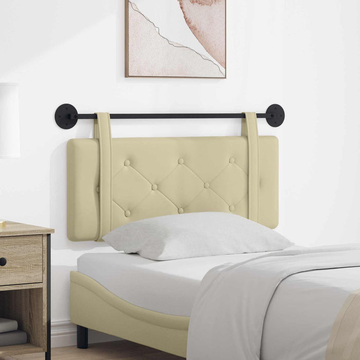Cap de pat suspendat Pe perete Crem 100 cm Piele artificială - WALTI WALTI