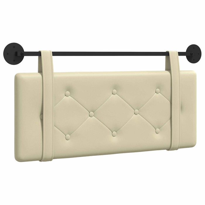 Cap de pat suspendat Pe perete Crem 100 cm Piele artificială - WALTI WALTI