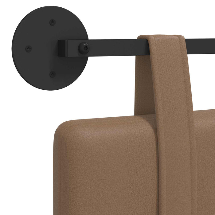 Cap de pat suspendat Cappuccino 100 cm Piele artificială - WALTI WALTI