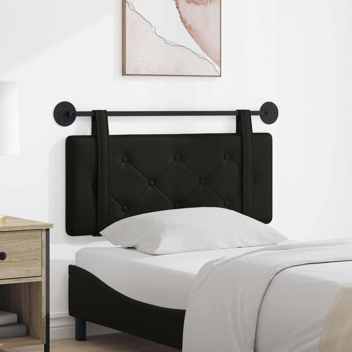 Cap de pat suspendat Pe perete Negru 100 cm Piele artificială - WALTI WALTI