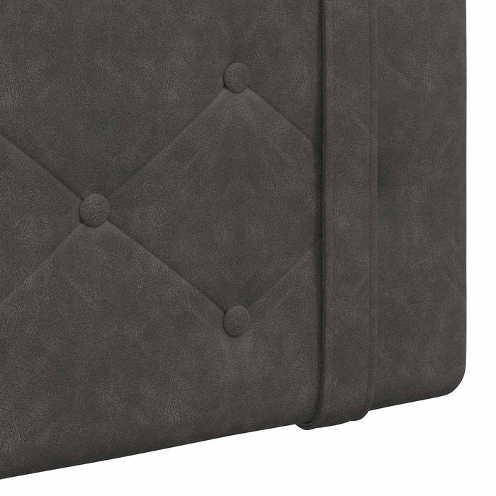 Cap de pat suspendat Pe perete Negru 100 cm PU antic - WALTI WALTI