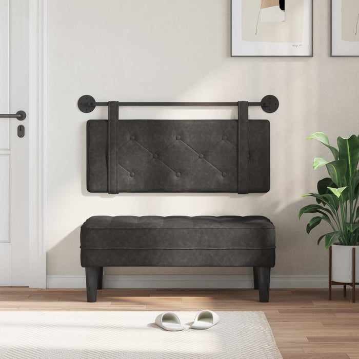 Cap de pat suspendat Pe perete Negru 100 cm PU antic - WALTI WALTI