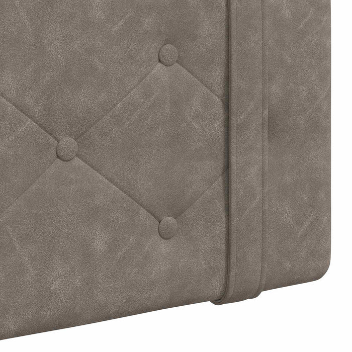 Cap de pat suspendat Pe perete Gri 100 cm PU antic - WALTI WALTI