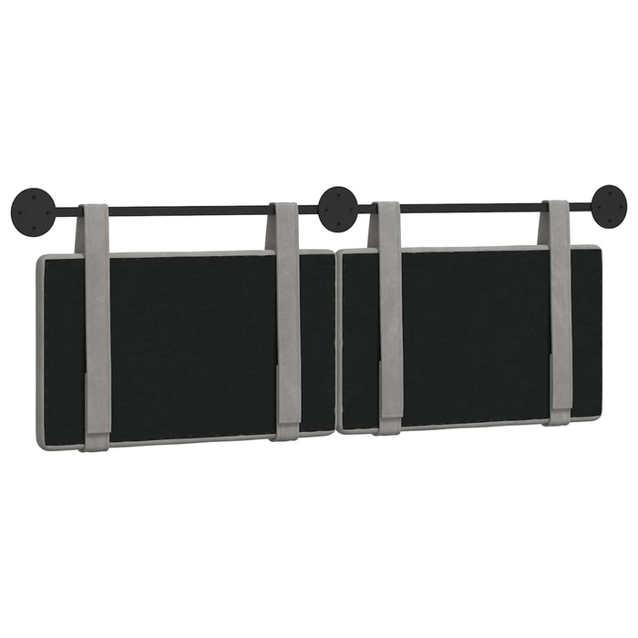 Cap de pat suspendat Gri deschis 130 x 55 x 5 cm Catifea - WALTI WALTI