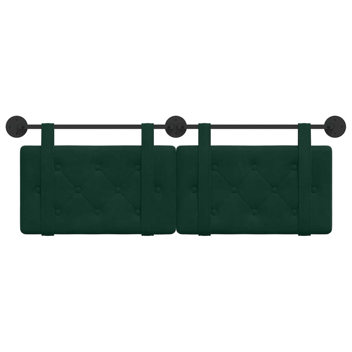 Cap de pat suspendat Verde închis 130 x 55 x 5 cm Catifea - WALTI WALTI