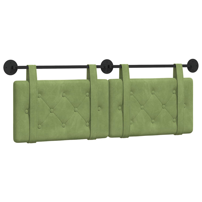 Cap de pat suspendat Verde deschis 130 x 55 x 5 cm Catifea - WALTI WALTI