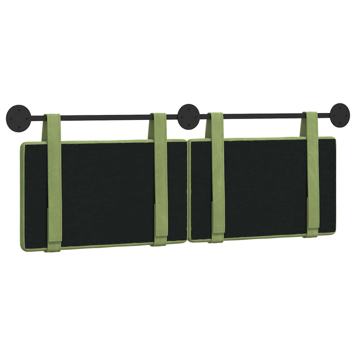 Cap de pat suspendat Verde deschis 130 x 55 x 5 cm Catifea - WALTI WALTI