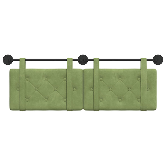 Cap de pat suspendat Verde deschis 130 x 55 x 5 cm Catifea - WALTI WALTI