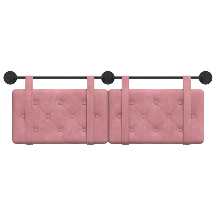 Cap de pat suspendat Pe perete Roz 130 x 55 x 5 cm Catifea - WALTI WALTI