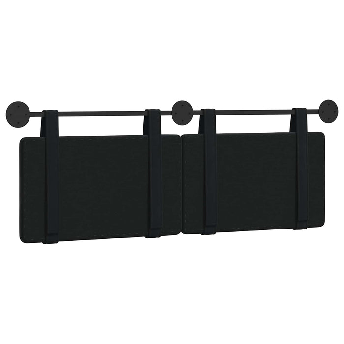Cap de pat suspendat Pe perete Negru 130 x 55 x 5 cm Catifea - WALTI WALTI