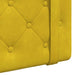 Cap de pat suspendat Pe perete Galben 130 x 55 x 5 cm Catifea - WALTI WALTI