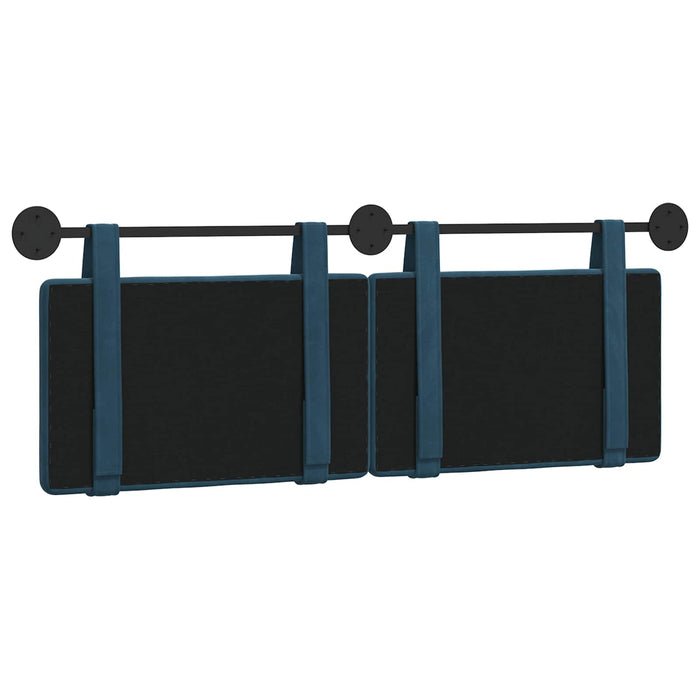 Cap de pat suspendat Pe perete albastru 130 x 55 x 5 cm Catifea - WALTI WALTI