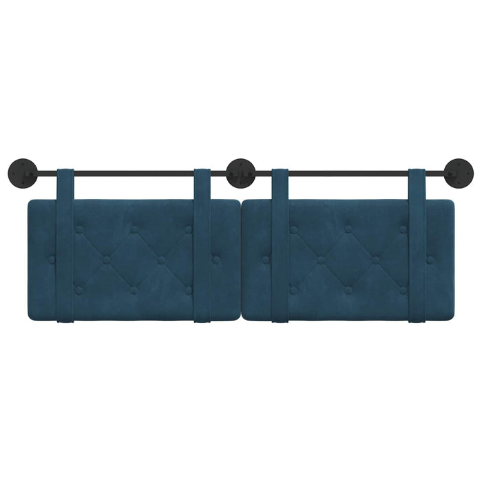 Cap de pat suspendat Pe perete albastru 130 x 55 x 5 cm Catifea - WALTI WALTI