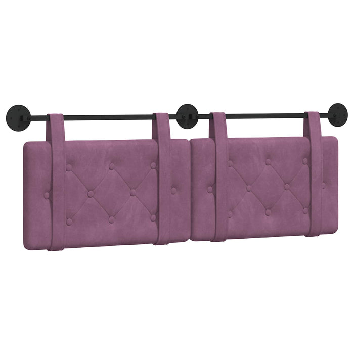 Cap de pat suspendat Pe perete Violet 130 x 55 x 5 cm Catifea - WALTI WALTI