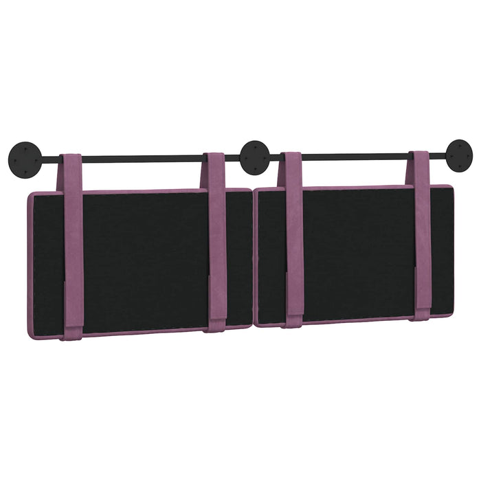 Cap de pat suspendat Pe perete Violet 130 x 55 x 5 cm Catifea - WALTI WALTI