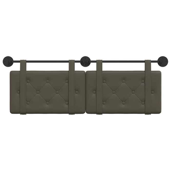 Cap de pat suspendat Gri 130 x 55 x 5 cm Piele artificială - WALTI WALTI