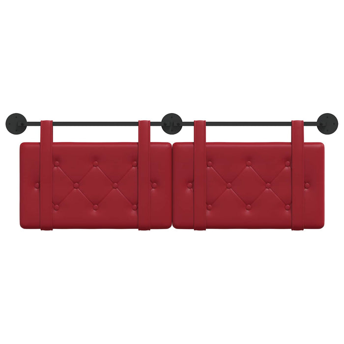 Cap de pat suspendat Roșu Vin 130 x 55 x 5 cm Piele artificială - WALTI WALTI