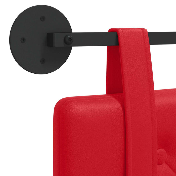 Cap de pat suspendat Roșu 130 x 55 x 5 cm Piele artificială - WALTI WALTI