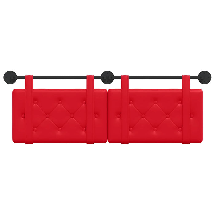 Cap de pat suspendat Roșu 130 x 55 x 5 cm Piele artificială - WALTI WALTI