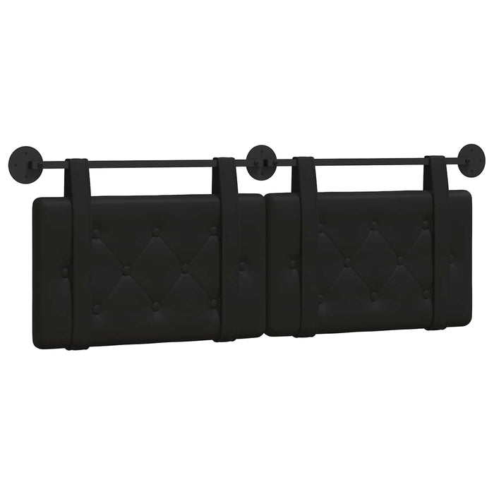 Cap de pat suspendat Negru 130 x 55 x 5 cm Piele artificială - WALTI WALTI