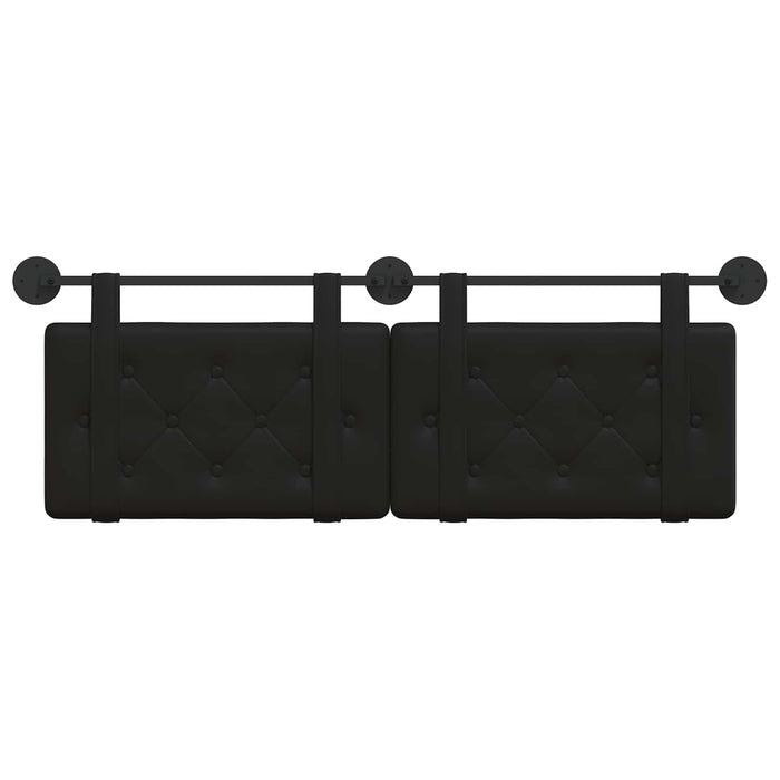 Cap de pat suspendat Negru 130 x 55 x 5 cm Piele artificială - WALTI WALTI
