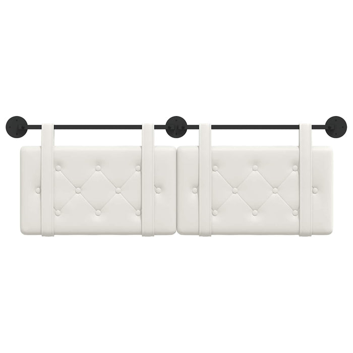 Cap de pat suspendat Alb 130 x 55 x 5 cm Piele artificială - WALTI WALTI