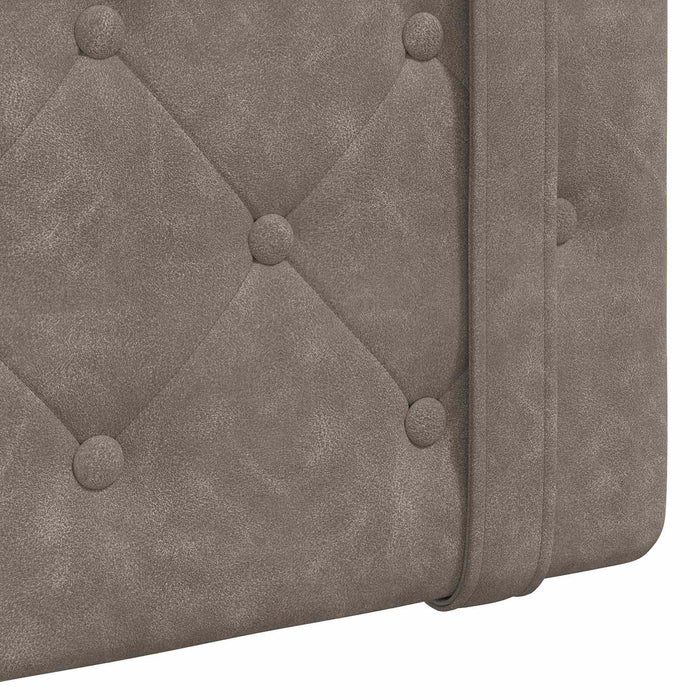 Cap de pat suspendat Pe perete Gri 130 x 55 x 5 cm PU antic - WALTI WALTI