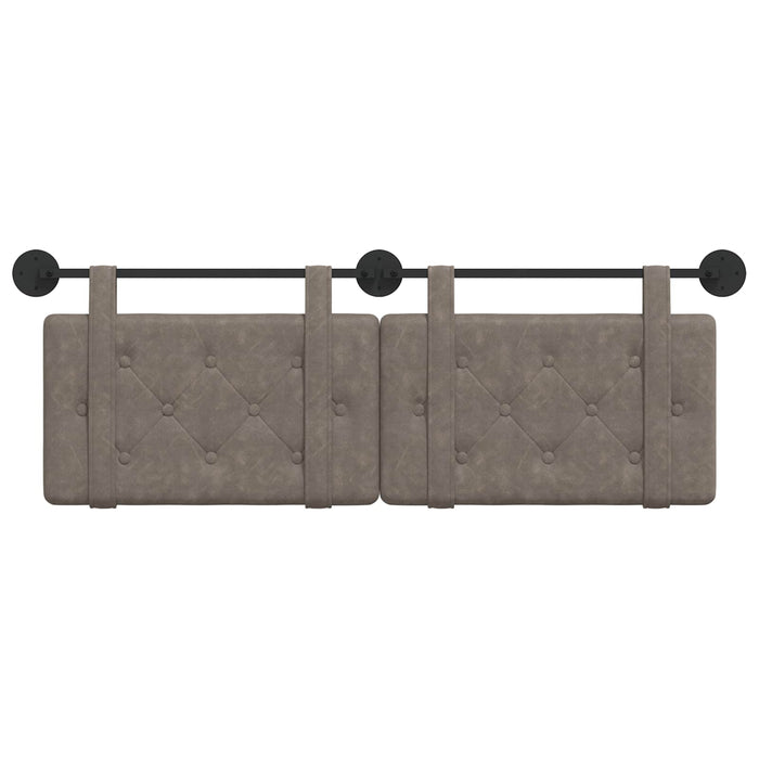 Cap de pat suspendat Pe perete Gri 130 x 55 x 5 cm PU antic - WALTI WALTI