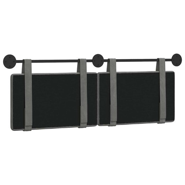 Cap de pat suspendat Gri închis 150 x 55 x 5 cm Catifea - WALTI WALTI