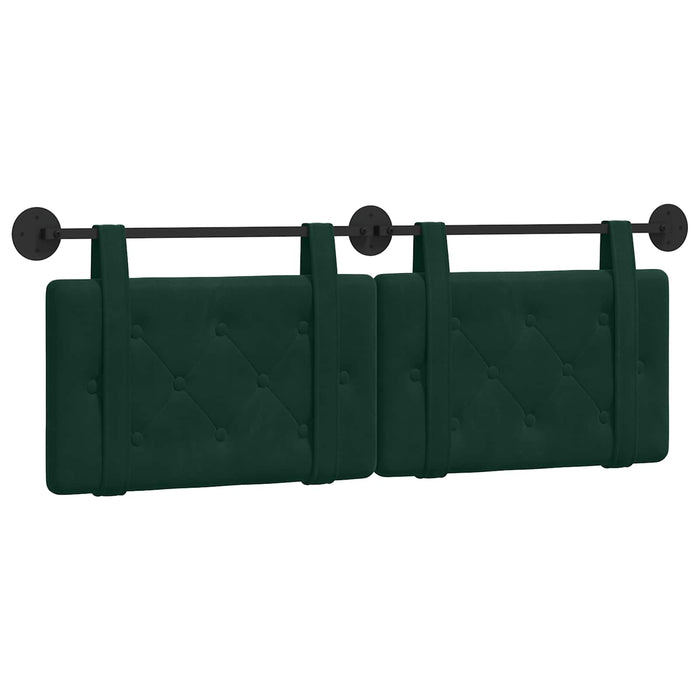 Cap de pat suspendat Verde închis 150 x 55 x 5 cm Catifea - WALTI WALTI