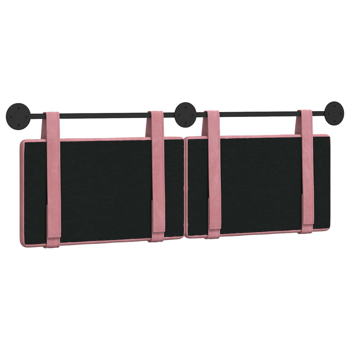 Cap de pat suspendat Pe perete Roz 150 x 55 x 5 cm Catifea - WALTI WALTI