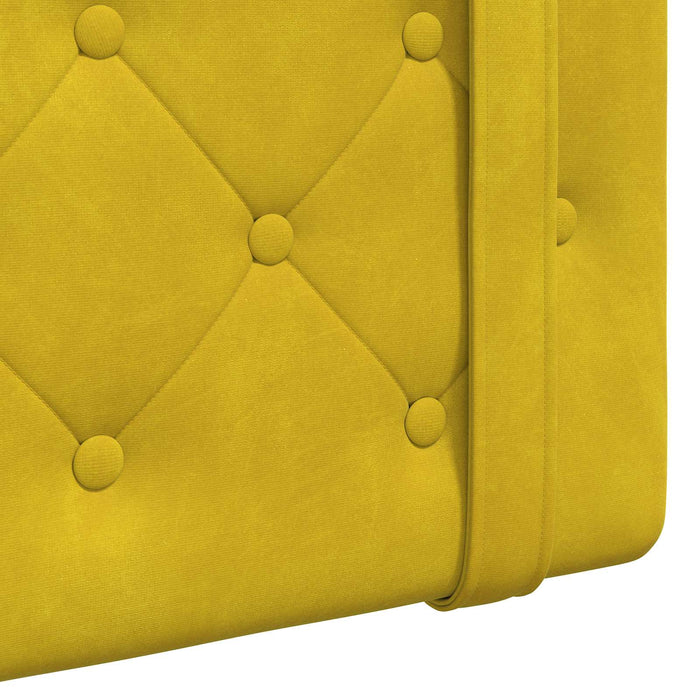 Cap de pat suspendat Pe perete Galben 150 x 55 x 5 cm Catifea - WALTI WALTI