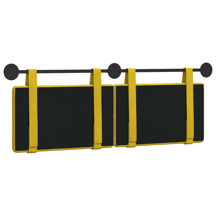 Cap de pat suspendat Pe perete Galben 150 x 55 x 5 cm Catifea - WALTI WALTI
