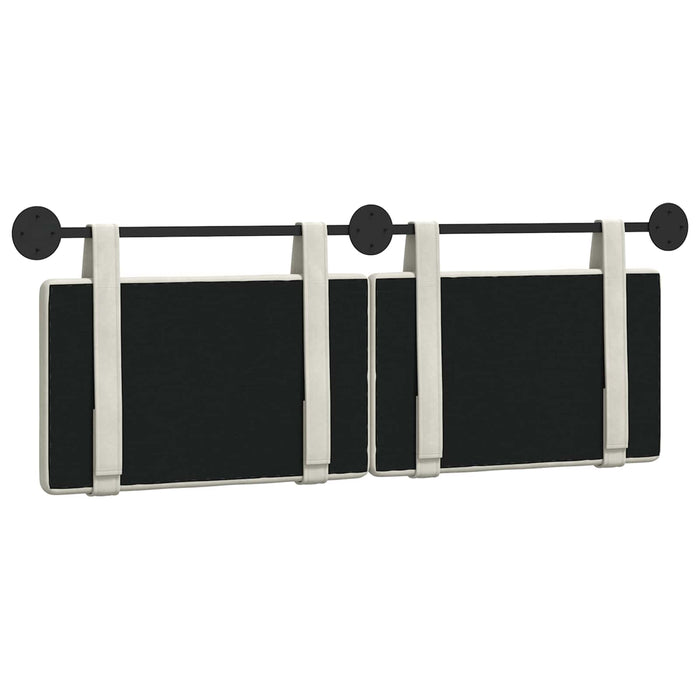 Cap de pat suspendat Pe perete Crem 150 x 55 x 5 cm Catifea - WALTI WALTI