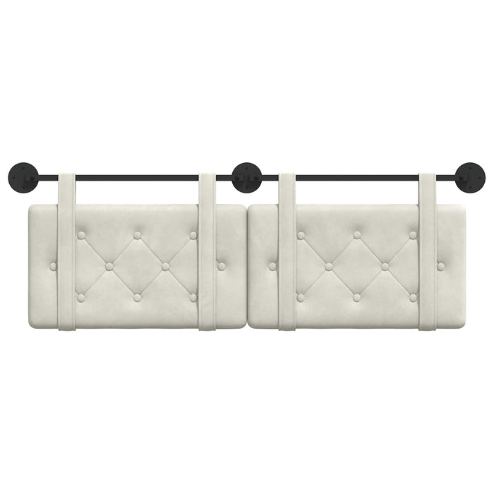 Cap de pat suspendat Pe perete Crem 150 x 55 x 5 cm Catifea - WALTI WALTI
