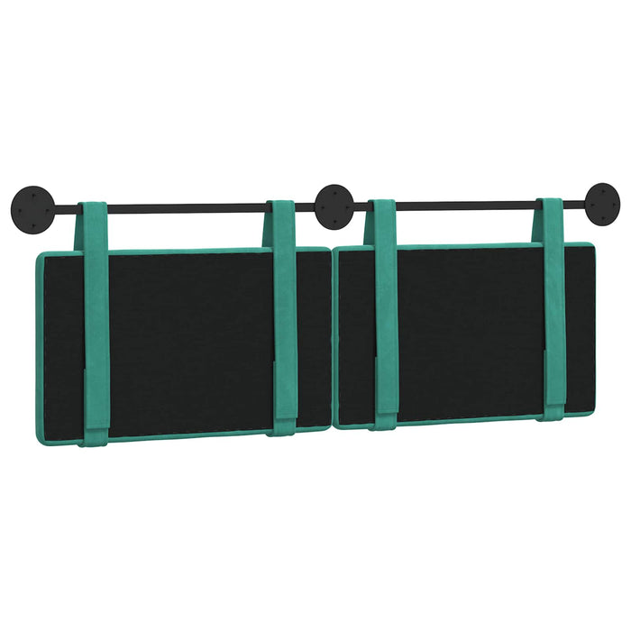 Cap de pat suspendat Pe perete Turcoaz 150 x 55 x 5 cm Catifea - WALTI WALTI