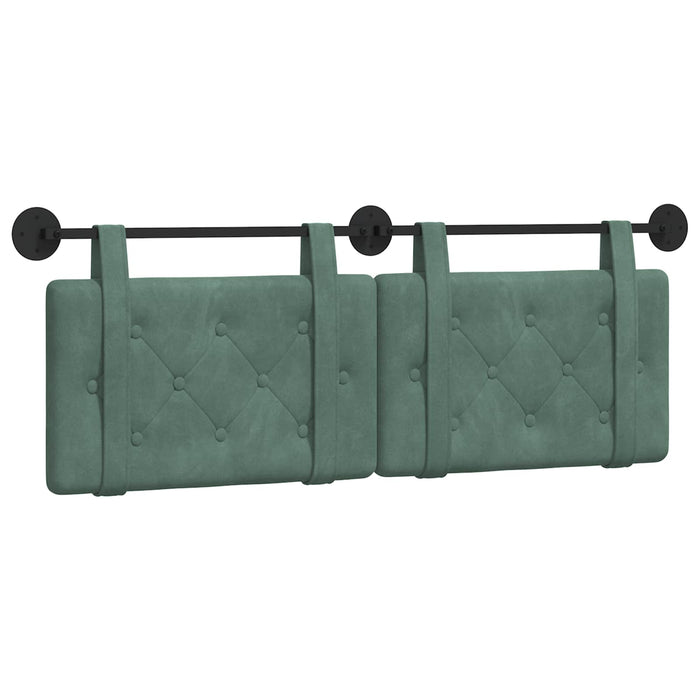 Cap de pat suspendat Verde Mării 150 x 55 x 5 cm Catifea - WALTI WALTI