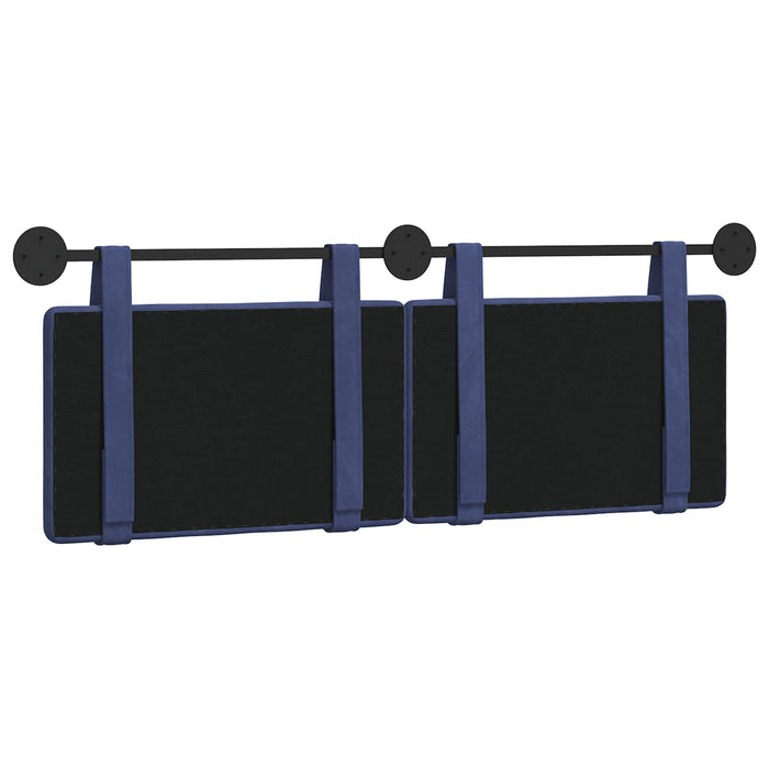 Cap de pat suspendat Albastru Poliție 150 x 55 x 5 cm Catifea - WALTI WALTI