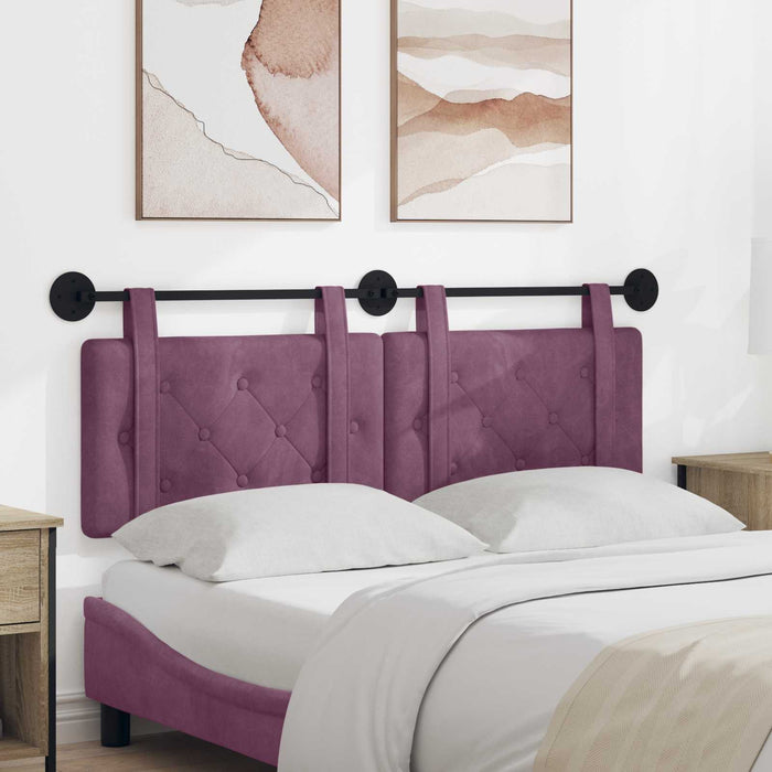 Cap de pat suspendat Pe perete Violet 150 x 55 x 5 cm Catifea - WALTI WALTI